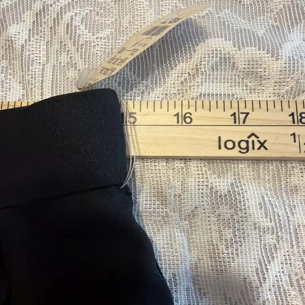 NWT Vintage 90s Melrose Black Pleated Tapered Wide Leg34x32 Dressy Classic MayCo